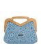 Stoff Damen Handtasche Blau