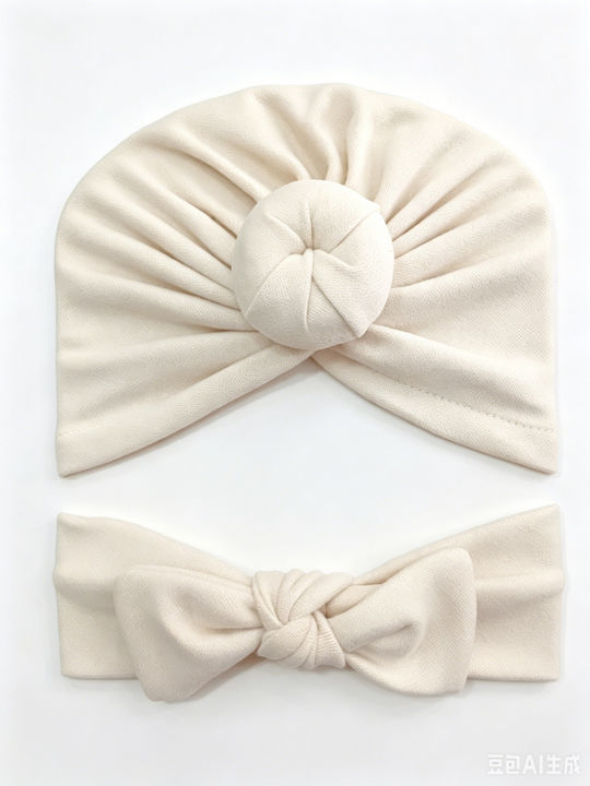 Intimonna Set Baby Headbands in Beige Colour