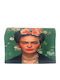 Women's Toiletry Bag Beach Bag Frida Kahlo Design & Hand Handle Green