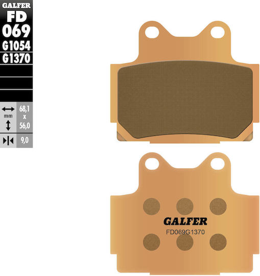 Galfer Brake Pads Kh104 Metallic Sintered Gold Street