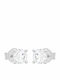 Jools Gold Plated Kids Earrings Studs with Stones Silver