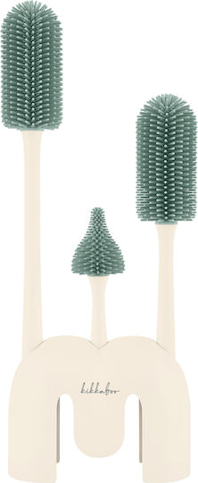 Kikka Boo Cleaning Brush for Baby Bottles Green Platinum Sage 3 Pieces