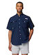 Pfg Bahama Ii Κοντομάνικο Πουκάμισο Collegiate Navy