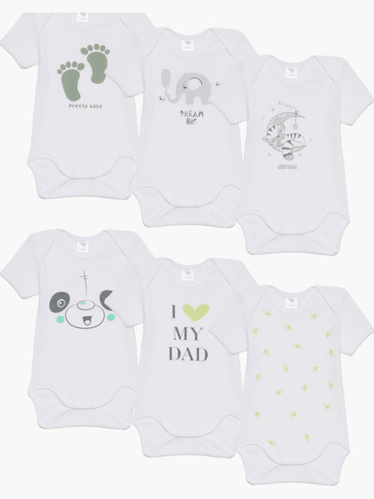 Pretty Baby Подредба Боди Бели 6 Бройки