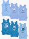 Pretty Baby Set Light Blue Bodysuits 6 Pieces