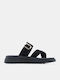 Deri Damen Flatforms Schwarze