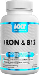 Nxt Nutrition Iron & B12 20 mg 30 comprimate