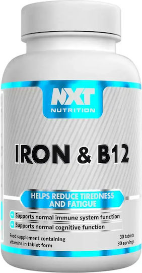 Nxt Nutrition Iron & B12 20mg 30 ταμπλέτες
