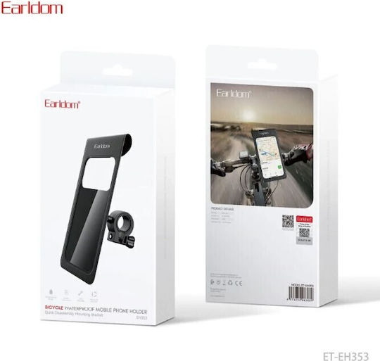 Earldom ET-EH353 Waterproof Bicycle & Motorcycle Mobile Phone Holder 360° Rotation Smartphones Up To 6.5"
