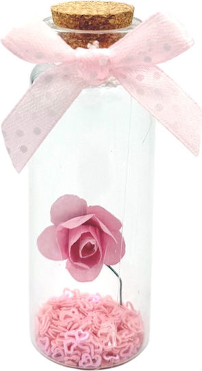 Glass Tube Flower Hearts & Polka Dot Bow 3 × 8.5 Cm G50r Riniotis Rin-g50r