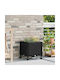 vidaXL Garden Plastic Flower Pot Black 40x40x44cm
