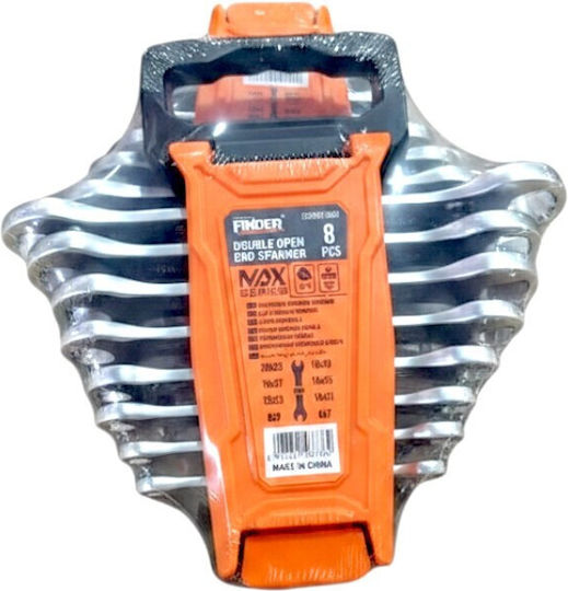 Finder Set of 8 German Wrenches with Socket Sizes from 6mm to 22mm