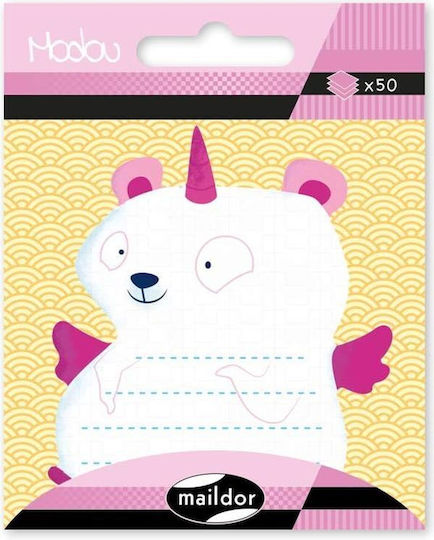 Αυτοκόλλητα Χαρτάκια Post-it Clairefontaine Maildor Modou Unicorn 55x70mm Αρκούδα 50 Φύλλα