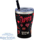 Nava "we Care" Ποτήρι Θερμός Ανοξείδωτο 400ml Love με Καλαμάκι