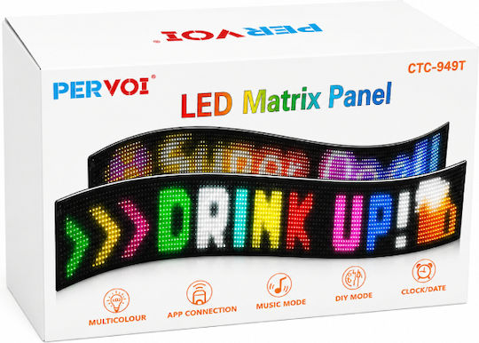 PerVoi LED-Schilder Einseitig 19.2x133cm