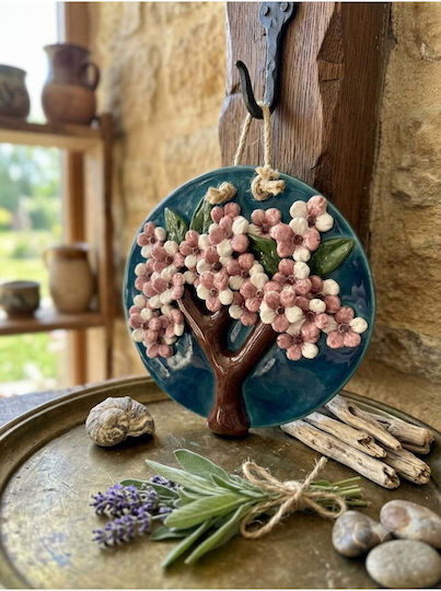 SteweHome 3D Wall Decor Handmade Purple from Ceramic Material 1cm
