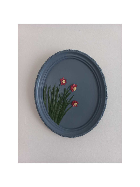 SteweHome Διακοσμητικό Τοίχου Χειροποίητο Γκρι 21x17.5cm