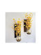 SteweHome Wall Decor Yellow Wooden 30x14cm 2 Pieces