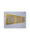 Stewehome Set 3 Pieces Wooden Paintings Illuminated Pattern Led Gold 30x30 Cm