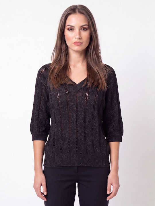 Cavalieri Damen Bluse Schwarz