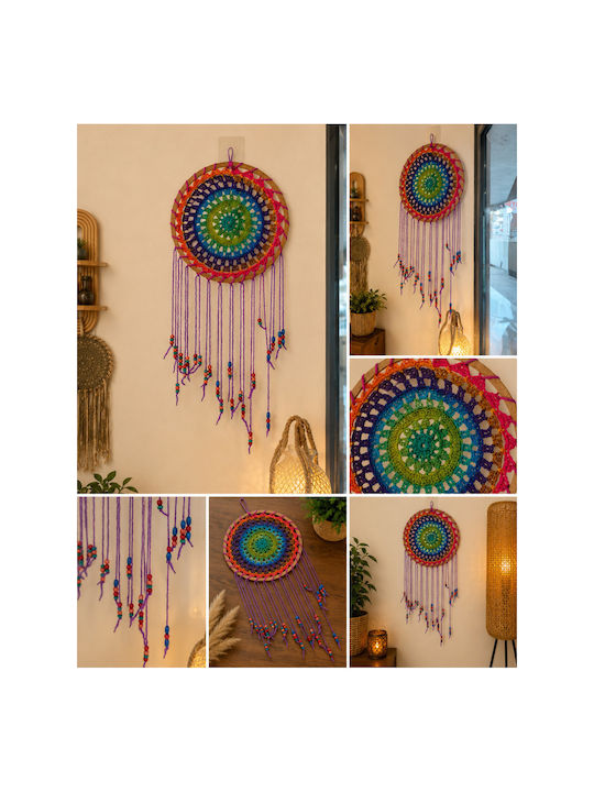 SteweHome Hanging Handmade Purple Wooden Decorative Item