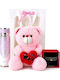 Velve Set Bratari Martisor Pentru Femei Cu Design Inima Din Argint Placate Cu Aur