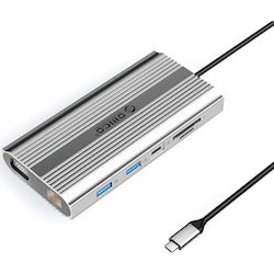 Orico XDR 12-in-1 USB-C Dockingstation mit HDMI 4K PowerDelivery Ethernet