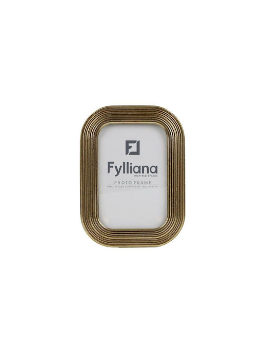 Fylliana Κορνίζα Πλαστική με Χρυσό Πλαίσιο