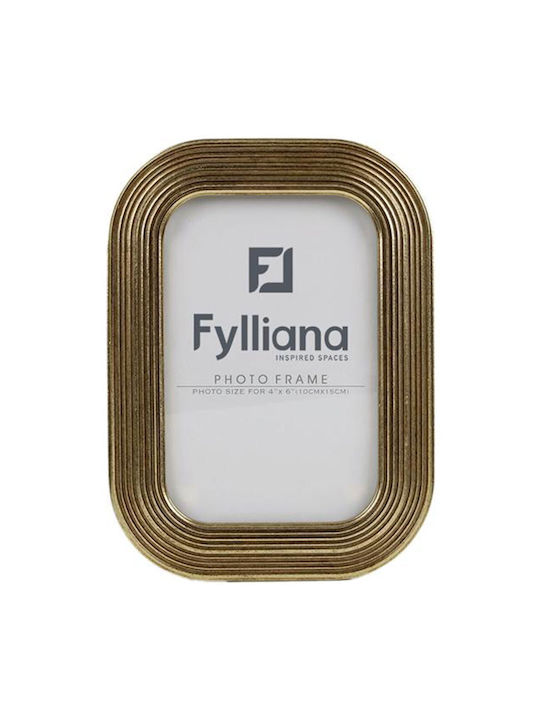 Fylliana Κορνίζα Πλαστική με Χρυσό Πλαίσιο