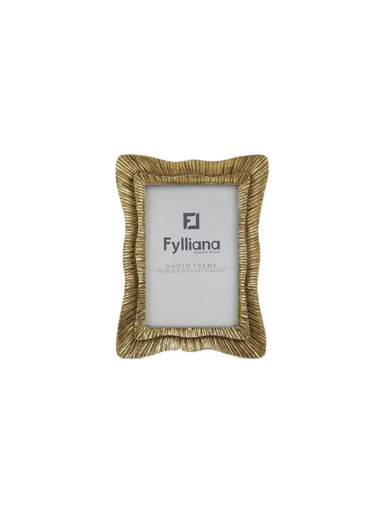 Fylliana Κορνίζα Πλαστική με Χρυσό Πλαίσιο