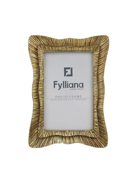 Fylliana Κορνίζα Πλαστική με Χρυσό Πλαίσιο