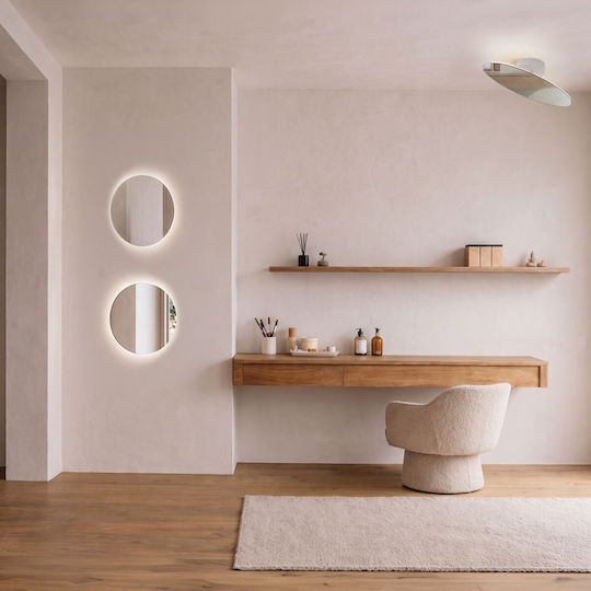 Zambelis Lights 2667 Wall Mirror White and LED Lighting Diameter 40cm Zambelis Lights 2667 Wall Mirror White and LED Lighting Diameter 40cm