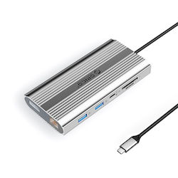 Orico XDR 12in1 USB-C Docking Station with HDMI 4K PD Ethernet