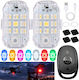 LED RGB Warning Light 7 Colours Remote Control Set of 2 Pieces