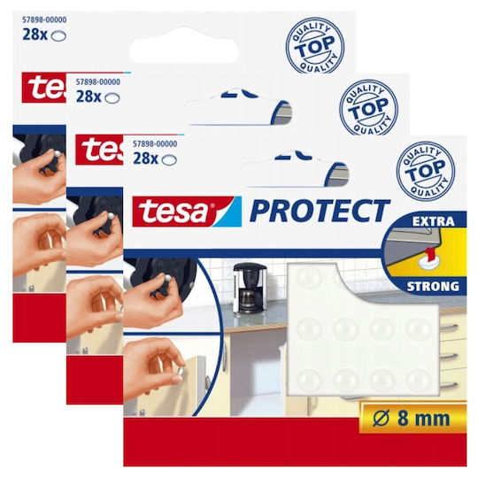 Tesa Tastaturenschutz Rund mit Aufkleber und Durchmesser 8mm 28 Stück