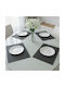 Tischsets Kunststoff Schwarz 45x30cm