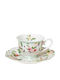 Cryspo Trio Set Of Brown Coffee Cups Made Of Brown Porcelain 100ml 6 Pieces