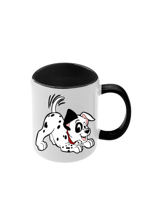Κούπα Dalmatians Δαλματίας Μαύρη Λαβή Εσωτερικό