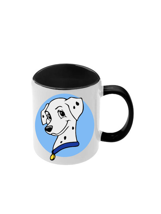 Κούπα Dalmatians Δαλματίας Μαύρη Λαβή Εσωτερικό