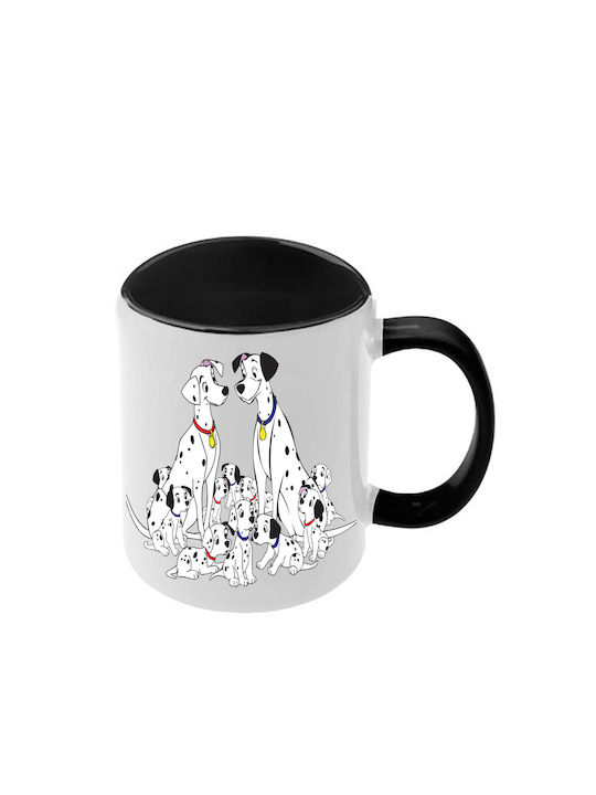 Κούπα Dalmatians Δαλματίας Μαύρη Λαβή Εσωτερικό
