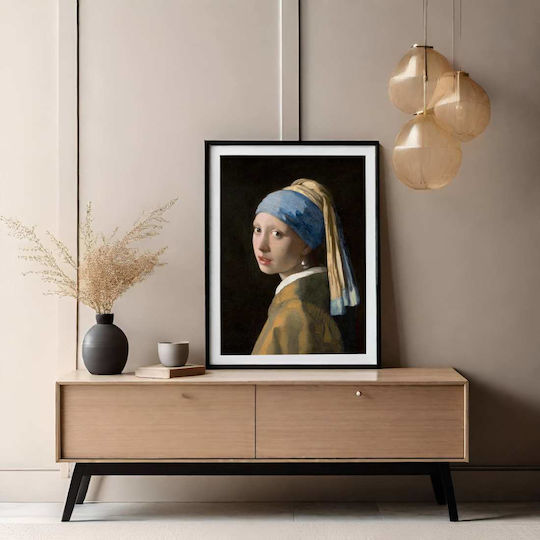 Poster Johannes Vermeer Girl Pearl Earring Art022 40cm X 50cm Μαύρη Ξύλινη Κορνίζα-56110pd156652f55321