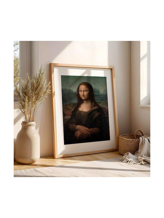 Poster Leonardo Da Vinci Mona Lisa Art159 40cm X 50cm Black Wooden Frame