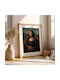 Poster Leonardo Da Vinci Mona Lisa Art159 40cm X 50cm Premium Μαύρο Ξύλινο Κάδρο-56109pd156651f55323