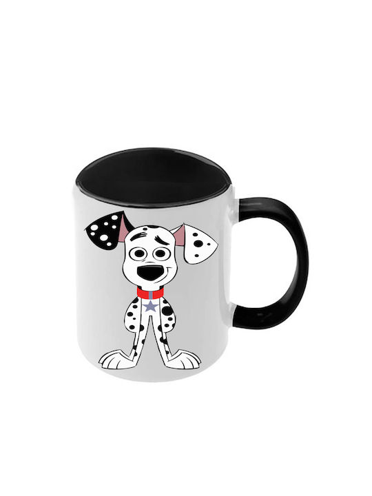 Κούπα Dalmatians Δαλματίας Μαύρη Λαβή Εσωτερικό