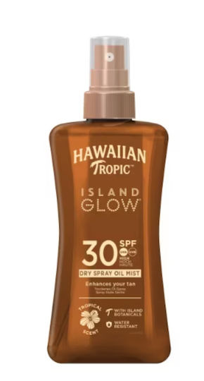 Hawaiian Tropic Protective Dry Oil Mist Αδιάβροχο Αντηλιακό Λάδι Σώματος SPF30 σε Spray 200ml