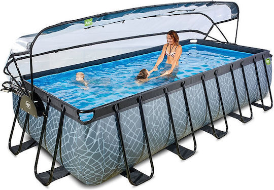 Exit Toys Swimming Pool PVC with Metallic Frame 540x122x122cm Grey