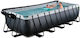 Exit Toys Swimming Pool PVC with Metallic Frame 540x250x122cm Grey 30675320