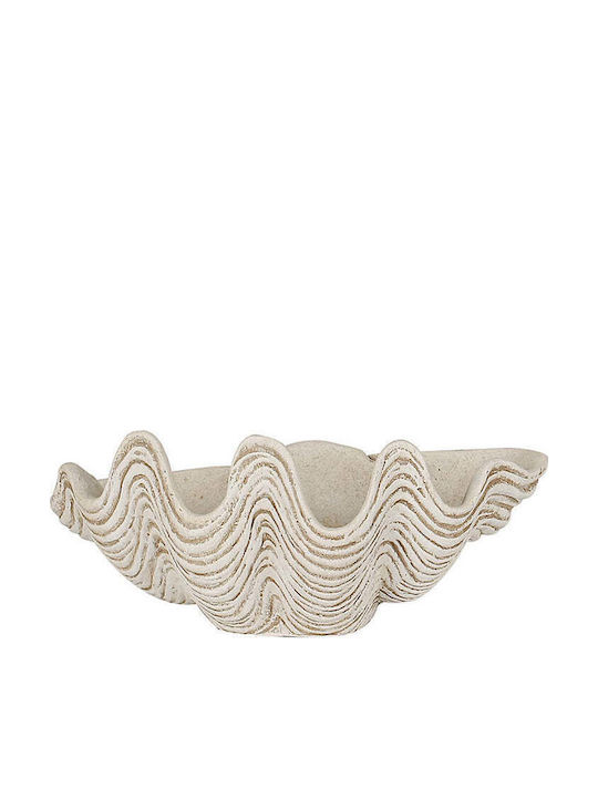 Zaros Decorative Bowl Ceramic Beige 38x38cm