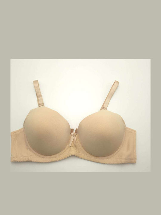 Beige Push Up Bras with Underwire