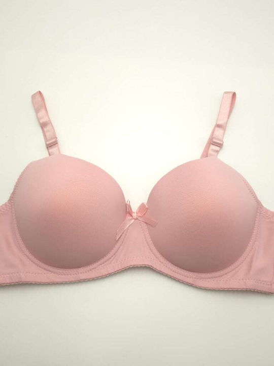 Lunna Pink Push Up Bra with Underwire